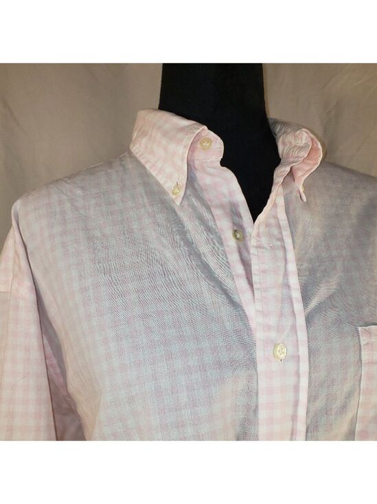 Brooks Brothers Other - Brooks Brothers Pink Gingham Relaxed Fit Button-Down Shirt 16-4